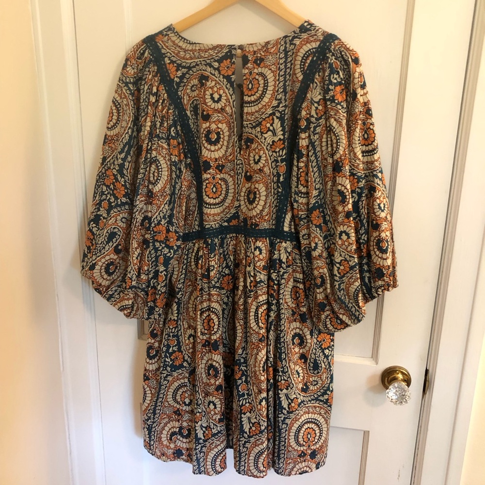 Anthropologie mini Bohemian Paisley Tunic Dress - Picture 2 of 9